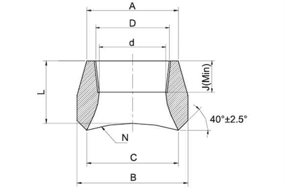 Threadolet reference drawing