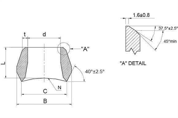 Weldolet reference drawing